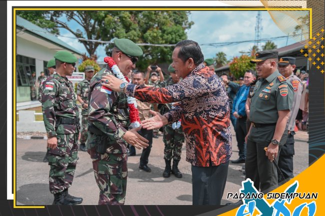 Walikota Padang Sidempuan Sambut Kepulangan Satgas Pamtas Batalyon 123 Rajawali