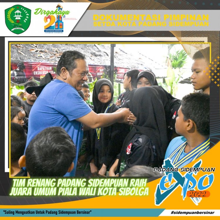 Tim Renang Padang Sidempuan Raih Juara Umum Piala Wali Kota Sibolga