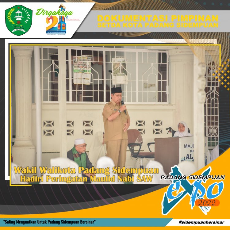 Wakil Walikota Padang Sidempuan Ir. Arwin Siregar MM menghadiri peringatan Maulid Nabi Besar Muhammad SAW