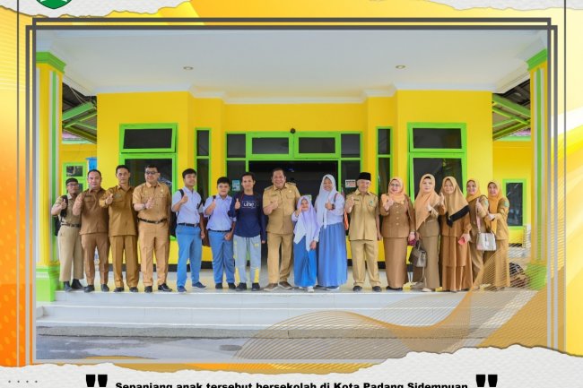 Anak-anak Berkebutuhan Khusus (ABK) dari Sekolah Luar Biasa (SLB) Negeri Kota Padang Sidempuan  bertemu Walikota Irsan