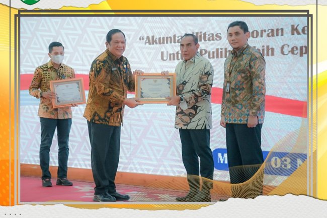 Pemko Padang Sidempuan menerima piagam penghargaan atas raihan opini WTP dari Kemenkeu RI