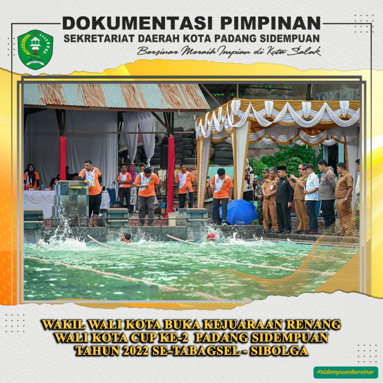WAKIL WALI KOTA ARWIN SIREGAR BUKA KEJUARAAN RENANG WALI KOTA CUP-2 DI KOLAM LIBERS