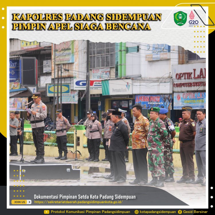 Kapolres Padang Sidempuan Pimpin Apel Siaga Bencana