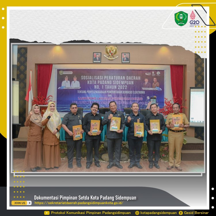 Walikota Launching Layanan Pengaduan LAPOR dan Membuka Secara Resmi Sosialisasi Perda Nomor 1 Tahun 2022