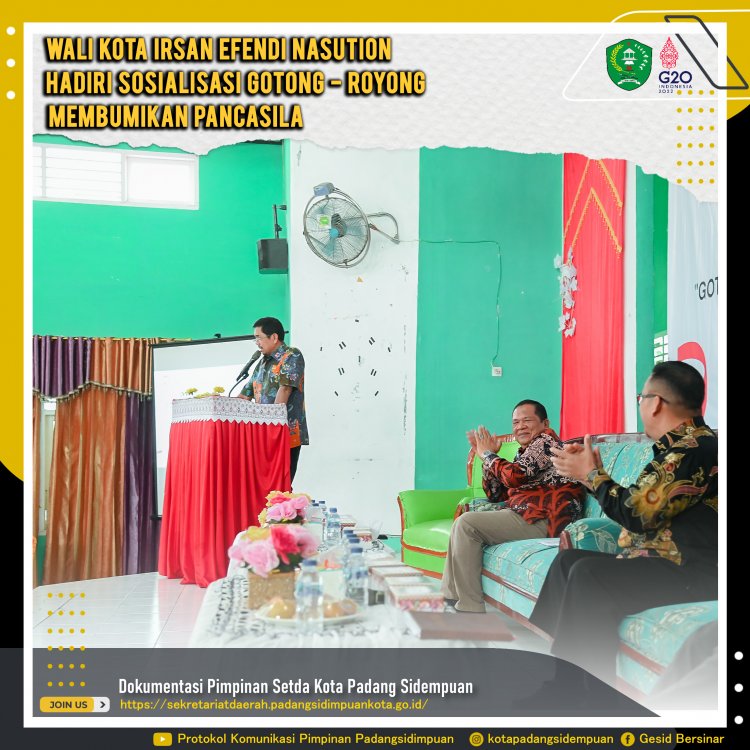 Ongku P Hasibuan Membuka Sosialisasi Pancasila di Padang Sidempuan : Dukung Wali Kota Menata Kawasan Jalan Thamrin
