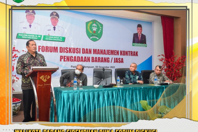 Wali Kota Padang Sidempuan Buka Forum Diskusi dan Manajemen Kontrak Barang dan Jasa