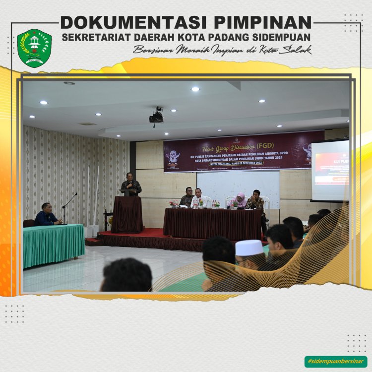 Wako Irsan Hadiri FGD Penataan Dapil dan Kursi DPRD Padang Sidempuan