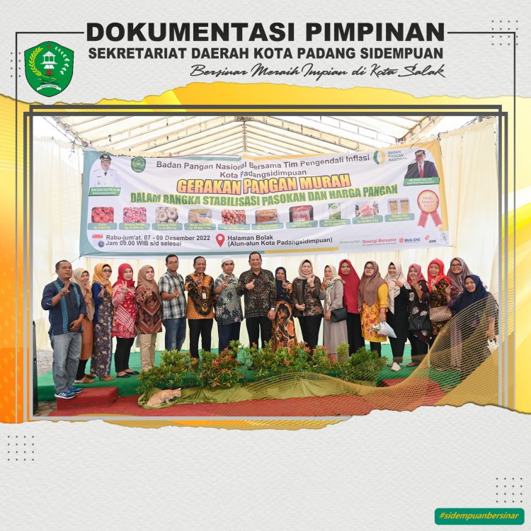 Wali Kota Padang Sidempuan Tinjau Pelaksanaan Gerakan Pangan Murah