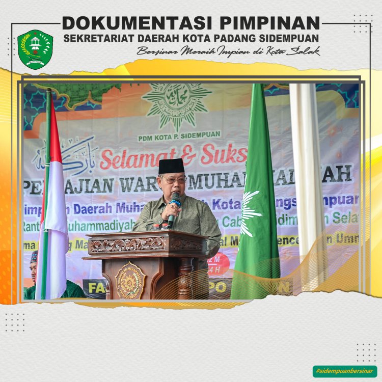 Wakil Wali Kota menghadiri Pengajian Warga Muhammadiyah  Pimpinan Daerah Muhammadiyah (PDM) Kota Padang Sidempuan di Ranting Pasar Siborang