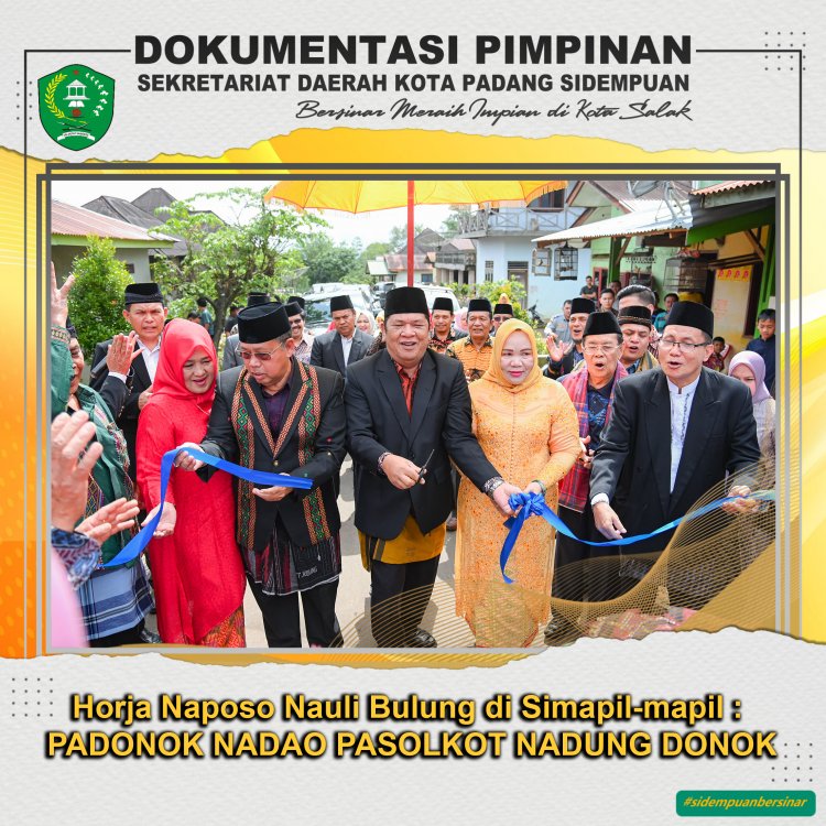 Horja Naposo Nauli Bulung di Simapil-mapil : PADONOK NADAO  PASOLKOT NADUNG DONOK 