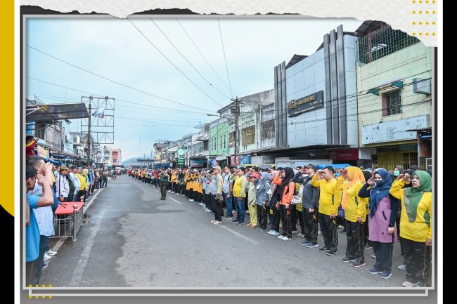 Walikota Irsan Pimpim Apel Dalam Rangka Pengembalian Fungsi jalan dan Trotoar  di Kawasan Thamrin