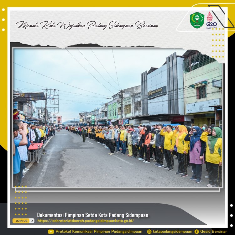 Walikota Irsan Pimpim Apel Dalam Rangka Pengembalian Fungsi jalan dan Trotoar  di Kawasan Thamrin