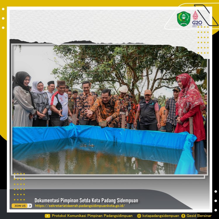 Hadiri Tebar Benih Ikan Lele Walikota Berharap Kesinambungan Panen dan Ketersediaan di Pasar Selalu Terjaga.