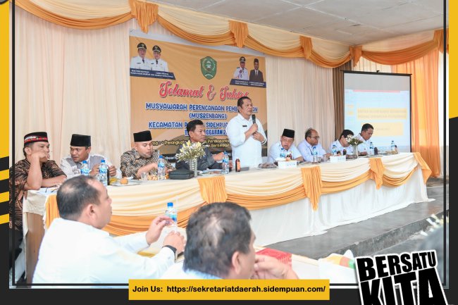 Walikota Irsan Efendi nasution Buka Musrenbang Kecamatan Padang Sidempuan Hutaimbaru