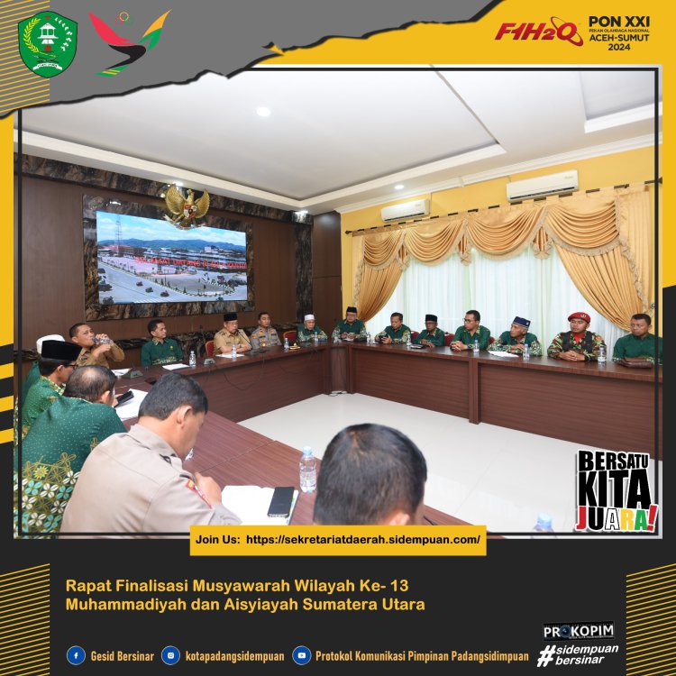 Wakil Walikota Arwin Pimpin Rapat Final Musyawarah Ke-13 Muhammadiyah dan Aisyiyah SUMUT