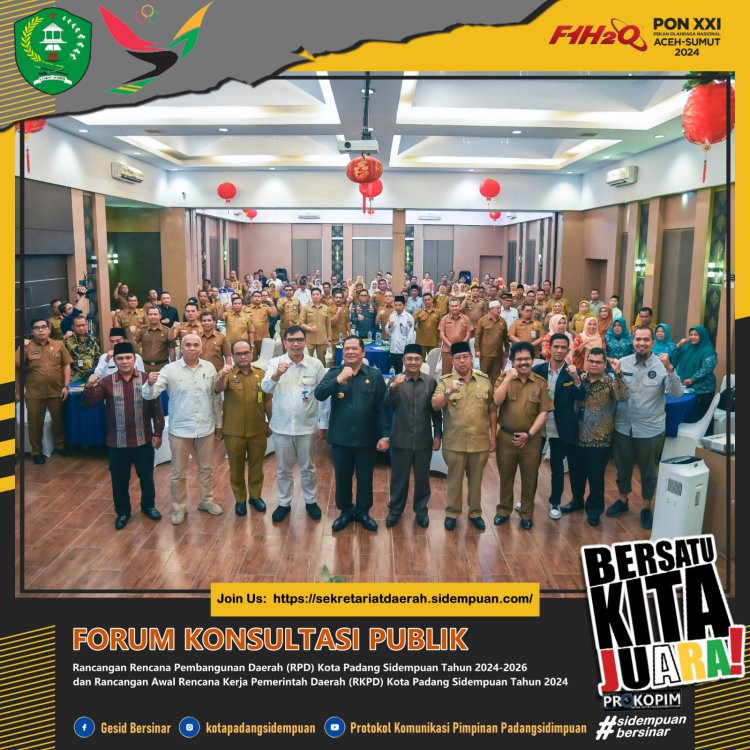 Konsultasi Publik Rancangan Awal RKPD Kota Padang Sidempuan tahun 2024