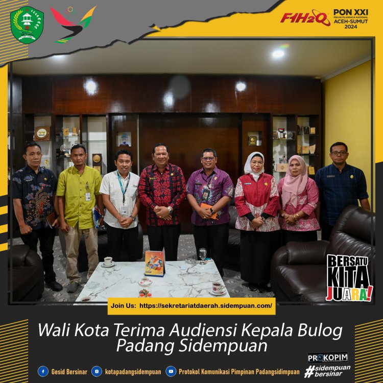 Wako Irsan Efendi Nasution Bertemu Dengan Kacab Perum Bulog Subdivre, Ini Yang Dibahas !!!