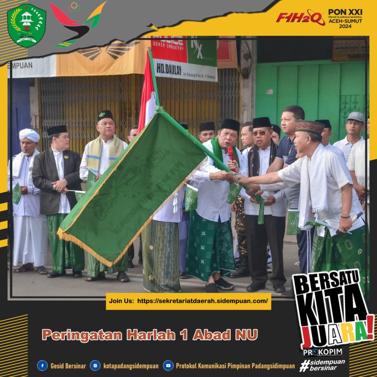 Walikota  Irsan  Melepas jalan santai Satu Abad Nahdatul Ulama (NU) 