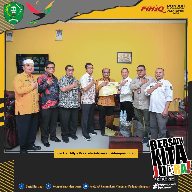 Sekdako Letnan Terima RAB Pemilihan Walikota dan Wakil Walikota Padang Sidempuan Tahun 2024 Dari KPU Padang Sidempuan