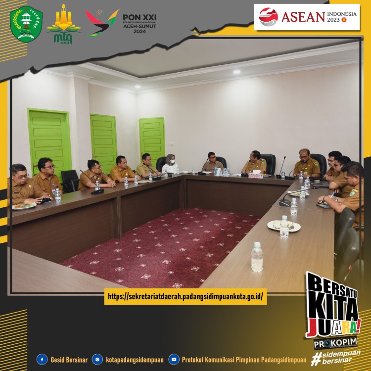 Walikota Padang Sidempuan Irsan Efendi menyambut hangat kehadiran Tim Badan Pemeriksa Keuangan (BPK) RI Perwakilan Provinsi Sumatera Utara (Sumut) terkait Pemeriksaan atas Laporan Keuangan Pemerintah Daerah Kota Padang Sidempuan Tahun Anggaran 2022