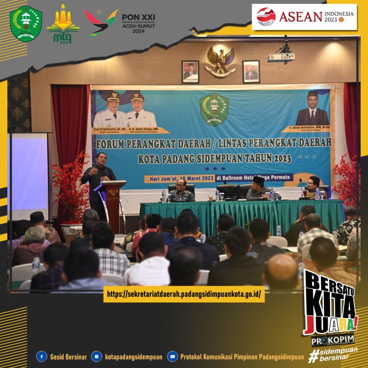 Wali Kota Padang Sidempuan Buka Forum Perangkat Daerah Tahun 2023