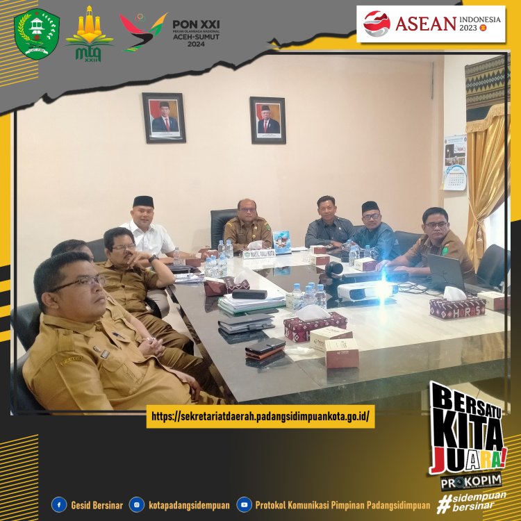 Sekdako H. Letnan Dalimunthe, S.K.M, M.Kes Ikuti Peluncuran Indikator MCP KPK 2023 Secara Virtual