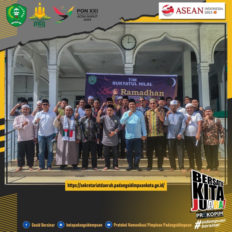 Wali Kota Irsan Efendi Nasution melepas keberangkatan Tim Hisab Rukyatul Hilal Kota Padang Sidempuan