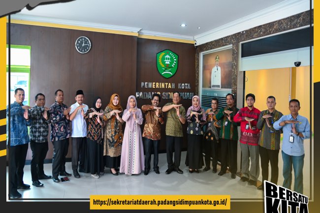 Walikota  Irsan Efendi Nasution Terima Audiensi Kepala BPS Padang Sidempuan Bahas FKP Regsosek