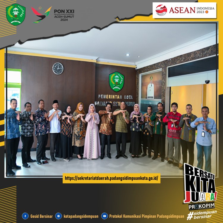 Walikota  Irsan Efendi Nasution Terima Audiensi Kepala BPS Padang Sidempuan Bahas FKP Regsosek