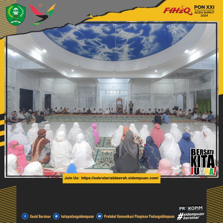 Wali Kota Irsan Efendi Nasution Pimpin Rombongan Safari Ramadhan Pemko Padang Sidempuan di Kelurahan Palopat Maria