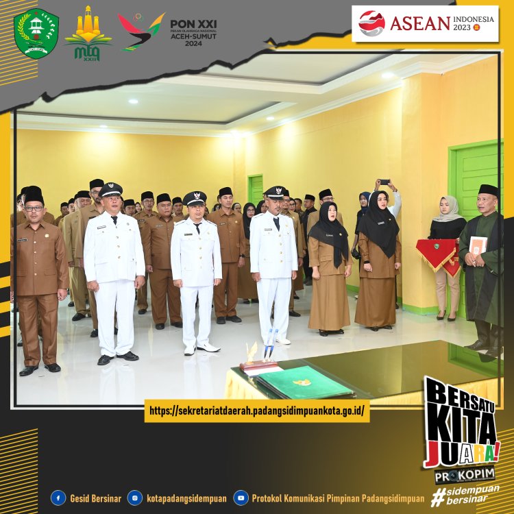 Sebanyak 51 Jabatan Administrator, Jabatan Pengawas & Kepala Sekolah Di Lantik Wako Irsan.
