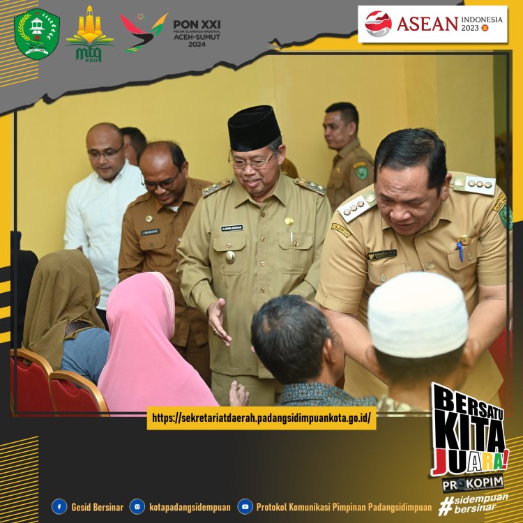 Pemko Padang Sidempuan fasilitasi Prembagian Zakat Mal PT. Bank Sumut