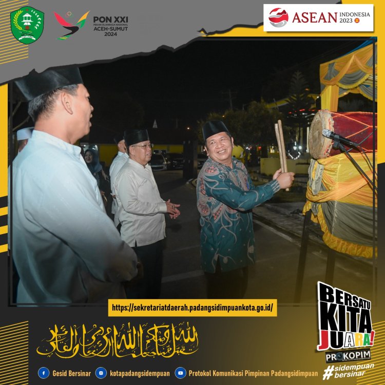Sambut Idul Fitri 1444 H, Pemko Padang Sidempuan Laksanakan Takbiran Di Halaman Kantor