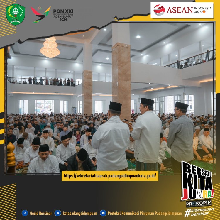 Masjid Agung Al-Abror Kembali Digunakan Untuk Sholat Ied 1444 H Usai Direnovasi