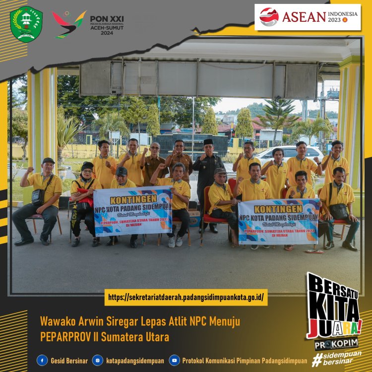 Wakil Walikota Arwin Lepas 12 Atlet NPC ke PeparprovSU II