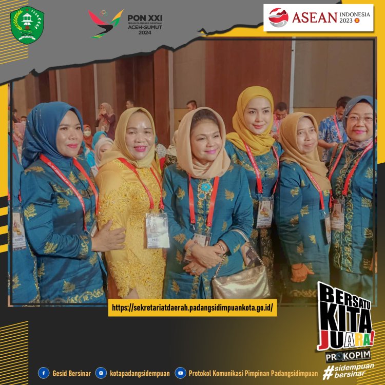 Ketua Umum Dekranasda Kota Padang Sidempuan Derliana Siregar Hadiri Syukuran Dekranas Ke-43.