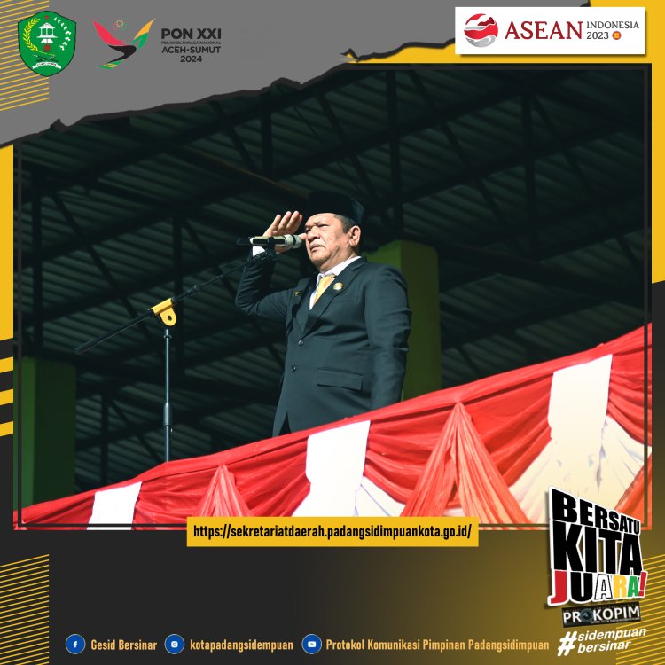 Walikota Padang Sidempuan Irsan Efendi Bertindak Sebagai Inspektur Upacara Peringatan Hari Kebangkitan Nasional  ke-115