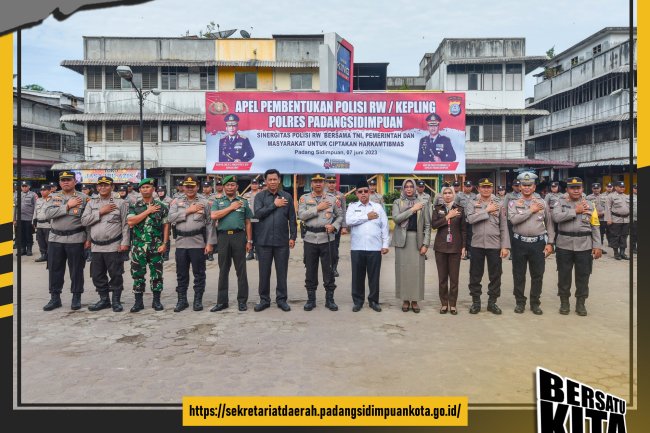 Kapolres Dwi Prasetio Wibowo Pimpin Apel Pembentukan Polisi RW/Kepling Polres Padang Sidempuan