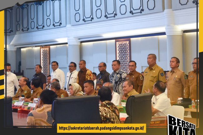 Sekretaris Daerah Kota Padangsidimpuan  Hadiri Rapat Koordinasi Tematik Sektor Pertanahan di Aula Raja Inal Siregar Provinsi Sumatera Utara