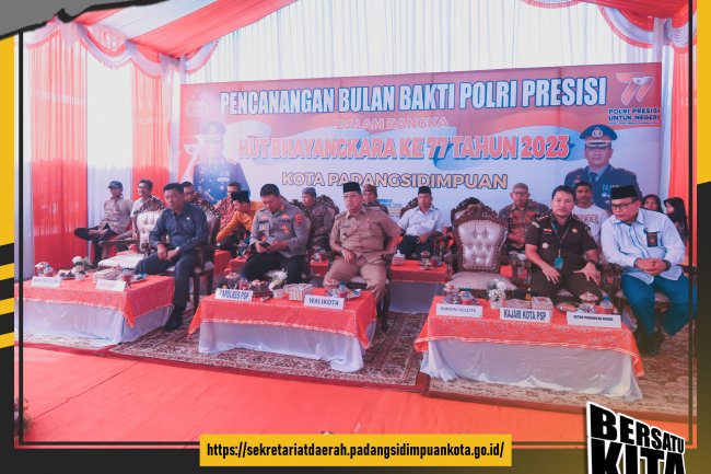 Wakil Wali Kota Padangsidimpuan Arwin Siregar Hadiri Pencanangan Bulan Bakti Polri Presisi dalam Rangka HUT Bhayangkara Ke-77 Tahun 2023