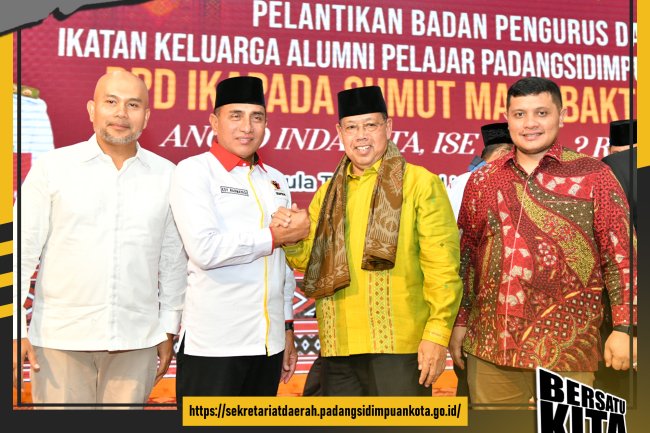 Wakil Walikota Padangsidimpuan Ir. Arwin Siregar MM hadiri pelantikan Badan Pengurus Daerah Ikatan Alumni Pelajar Padangsidimpuan Sumatera Utara (BPD IKAPADA-SU) 