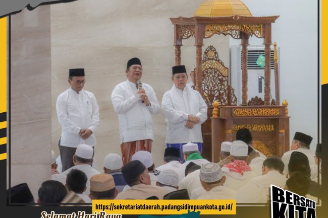 Wali Kota Padangsidimpuan Irsan Efendi Nasution Shalat Idul Adha 1444 H di Masjid Agung Al-Abror