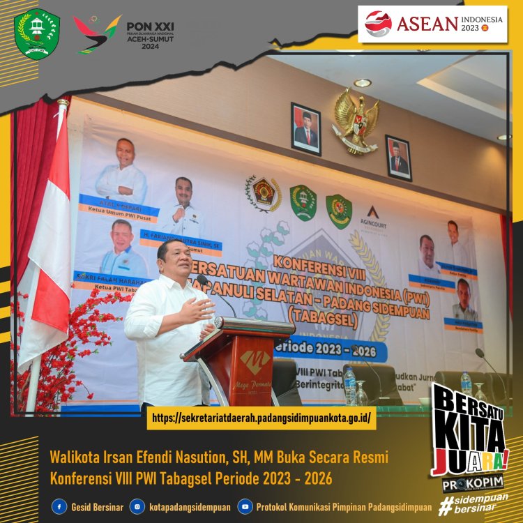 Walikota Irsan Buka Konferensi VIII PWI Tabagsel