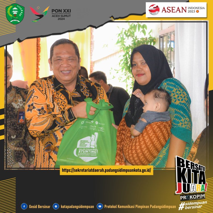 Pemko Padang Sidimpuan Salurkan CPP untuk untuk Bantuan Pangan Keluarga Beresiko Stunting