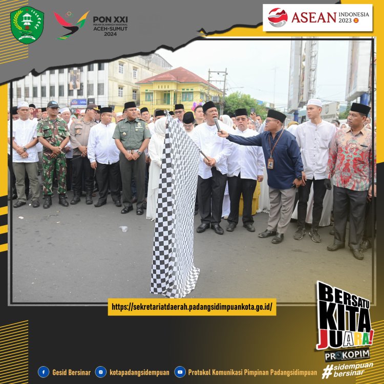 Wali Kota Padang Sidempuan Melepas Jemaah Haji Kota Padangsidimpuan Tahun 2023 menuju Asrama Haji Medan