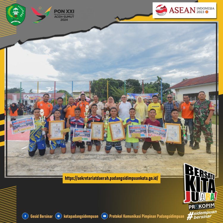 SMA Negeri 1 Padangsidimpuan Juara 1 Kejuaraan Bola Voli Wali Kota Cup 2023