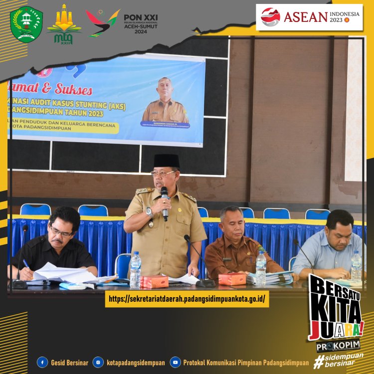 Wakil Wali Kota Padangsidimpuan buka Diseminasi Audit Kasus stunting