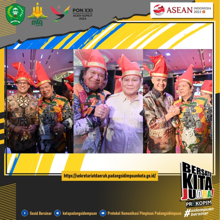 Wali Kota Padangsidimpuan Berfoto Bersama Ketiga Bacapres pada Rakernas Apeksi XVI