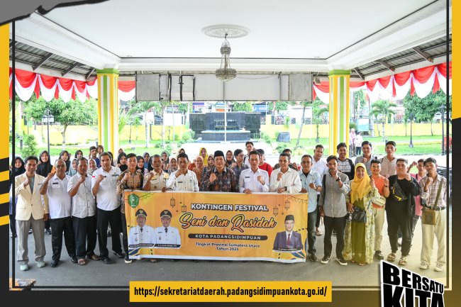 Wako Irsan Lepas  Peserta Festival Seni dan Qasidah Tingkat Provinsi Sumatera Utara Tahun 2023 di Kota Medan.