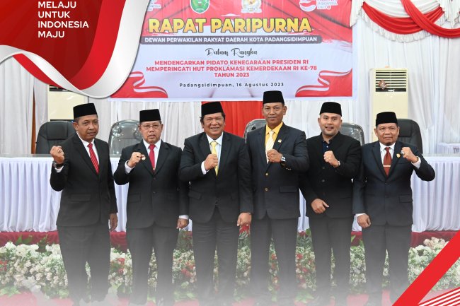 Ketua DPRD Padangsidimpuan Pimpin Rapat Paripurna Mendengarkan Pidato Kenegaraan Presiden RI 